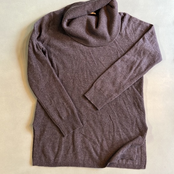 Purple long cashmere cowl sweater (s) - Picture 2 of 11